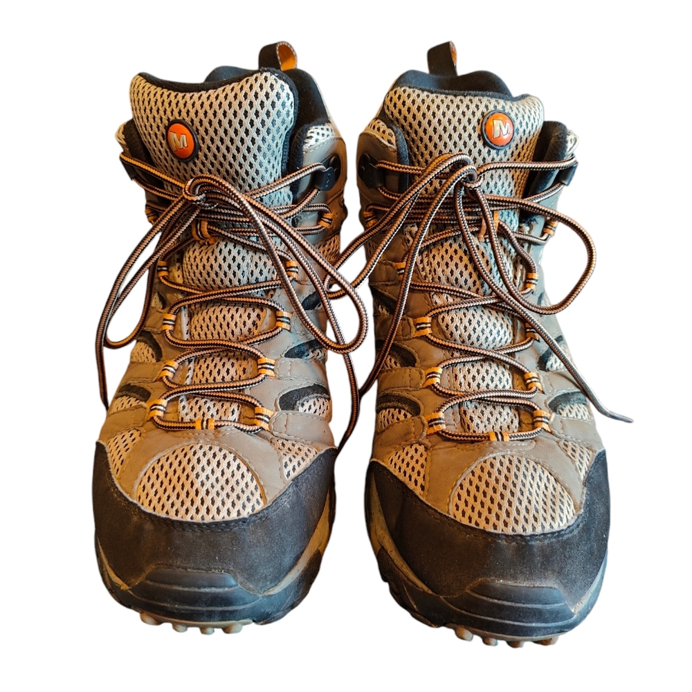 Men's Merrell Continuum Moab Tan and Orange Hiking Boots